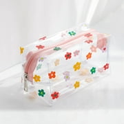 GFHFHITJ Travel Toiletry Bagfor Women,Clear Makeup Bag Clear Cosmetic Bag Small Toiletry Bag with Zipper Double Sided Travel Makeup Bag for Women Waterproof Clear Toiletry Bag(A)